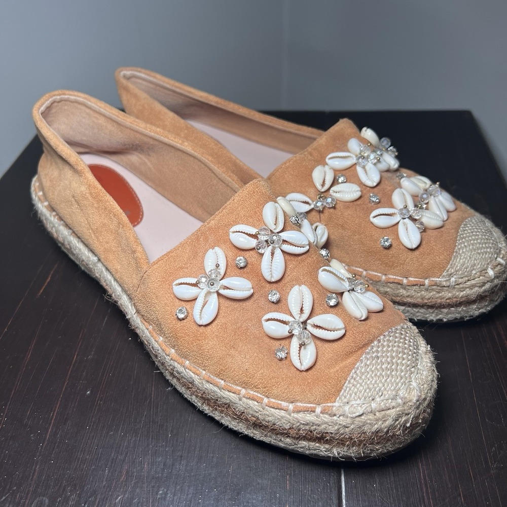 Women's Seastar Espadrills Camel W Seashells Size EU 40 (US 9) Slip On Shoes *se